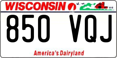 WI license plate 850VQJ