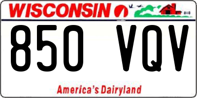 WI license plate 850VQV