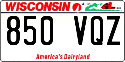 WI license plate 850VQZ