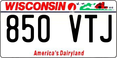 WI license plate 850VTJ