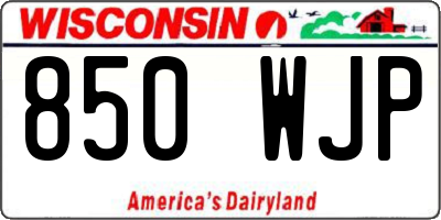 WI license plate 850WJP
