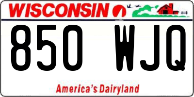 WI license plate 850WJQ