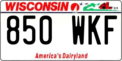 WI license plate 850WKF