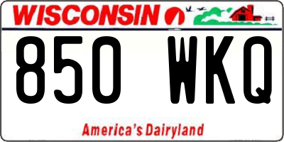 WI license plate 850WKQ