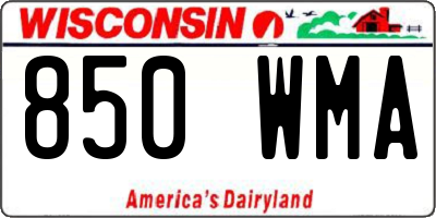 WI license plate 850WMA