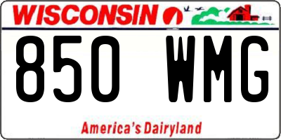 WI license plate 850WMG