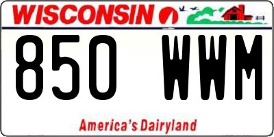 WI license plate 850WWM