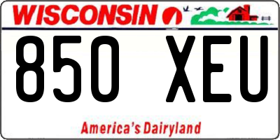 WI license plate 850XEU