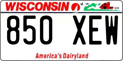 WI license plate 850XEW
