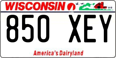WI license plate 850XEY