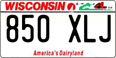 WI license plate 850XLJ