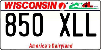 WI license plate 850XLL