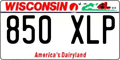 WI license plate 850XLP