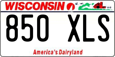 WI license plate 850XLS