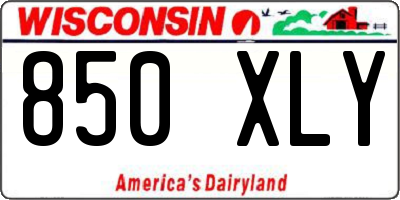 WI license plate 850XLY