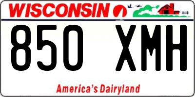 WI license plate 850XMH