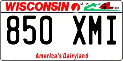 WI license plate 850XMI