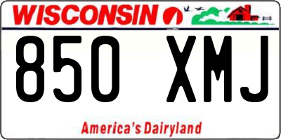 WI license plate 850XMJ