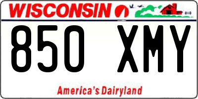 WI license plate 850XMY