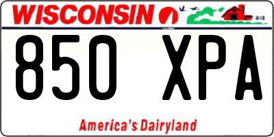 WI license plate 850XPA