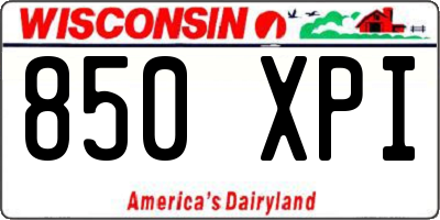WI license plate 850XPI