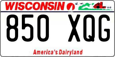 WI license plate 850XQG