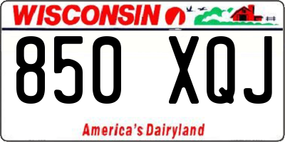 WI license plate 850XQJ
