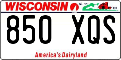 WI license plate 850XQS