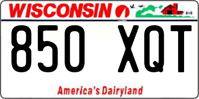 WI license plate 850XQT