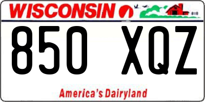 WI license plate 850XQZ