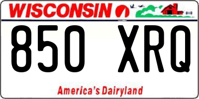 WI license plate 850XRQ
