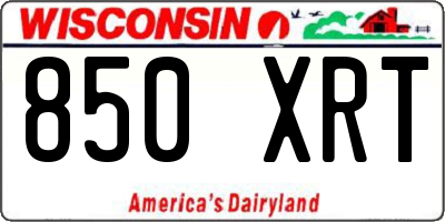 WI license plate 850XRT