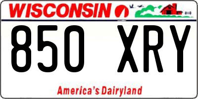 WI license plate 850XRY