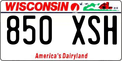 WI license plate 850XSH