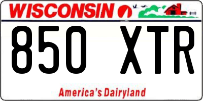 WI license plate 850XTR