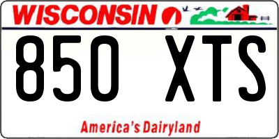 WI license plate 850XTS