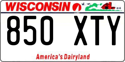 WI license plate 850XTY
