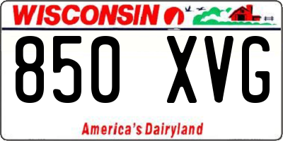 WI license plate 850XVG