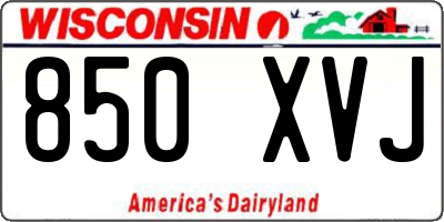 WI license plate 850XVJ