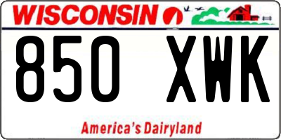 WI license plate 850XWK