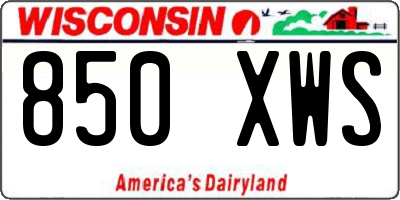 WI license plate 850XWS