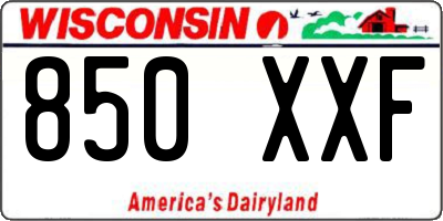 WI license plate 850XXF