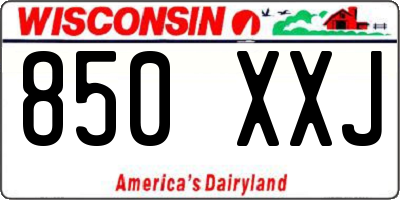 WI license plate 850XXJ