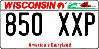 WI license plate 850XXP