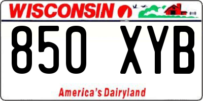 WI license plate 850XYB