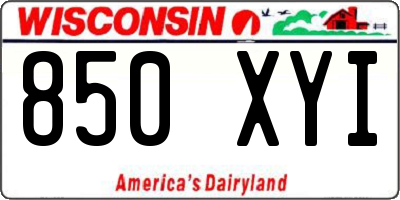 WI license plate 850XYI