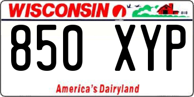 WI license plate 850XYP