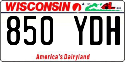 WI license plate 850YDH