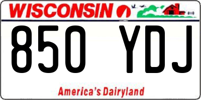 WI license plate 850YDJ