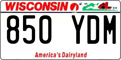WI license plate 850YDM